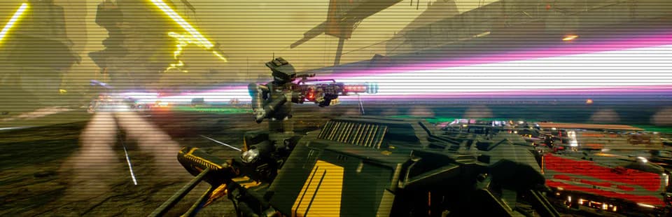 Ships racing through a close-quarters combat section